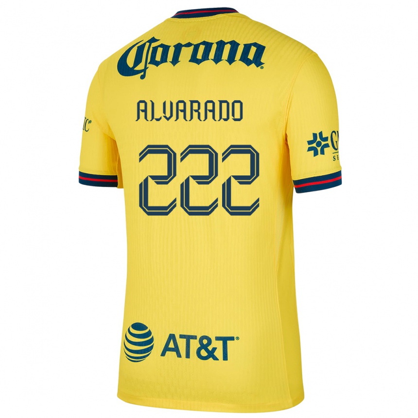 Kids Football Daniel Alvarado #222 Yellow Blue Home Jersey 2024/25 T-Shirt Uk