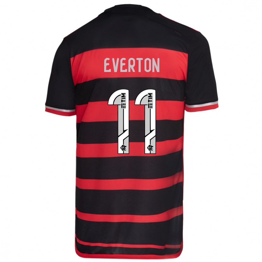 Kids Football Everton #11 Red Black Home Jersey 2024/25 T-Shirt Uk