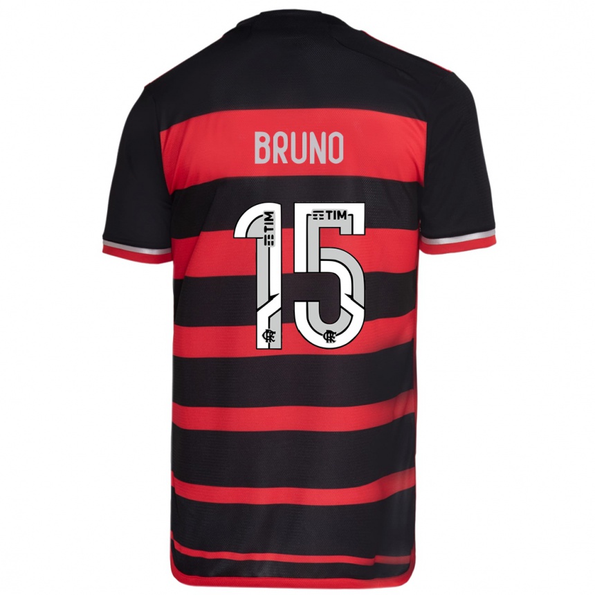 Kids Football Fabrício Bruno #15 Red Black Home Jersey 2024/25 T-Shirt Uk