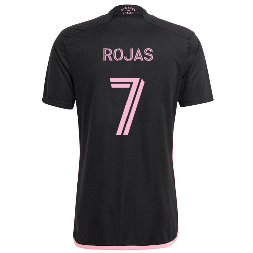 Kids Football Matías Rojas #7 Black Away Jersey 2024/25 T-Shirt Uk