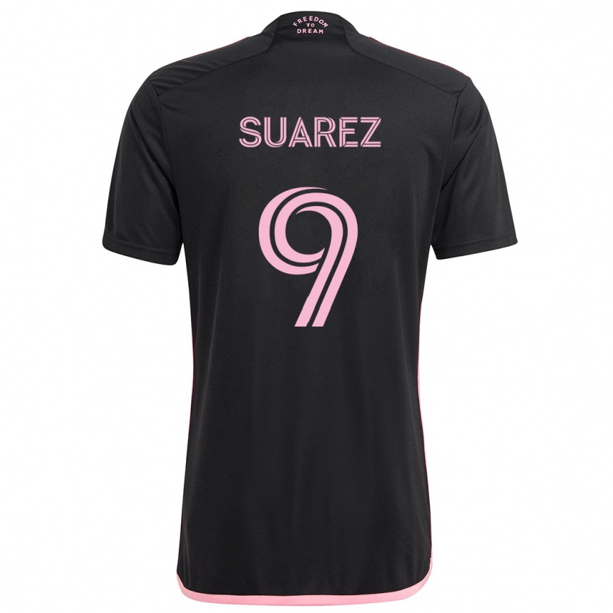 Kids Football Luis Suárez #9 Black Away Jersey 2024/25 T-Shirt Uk