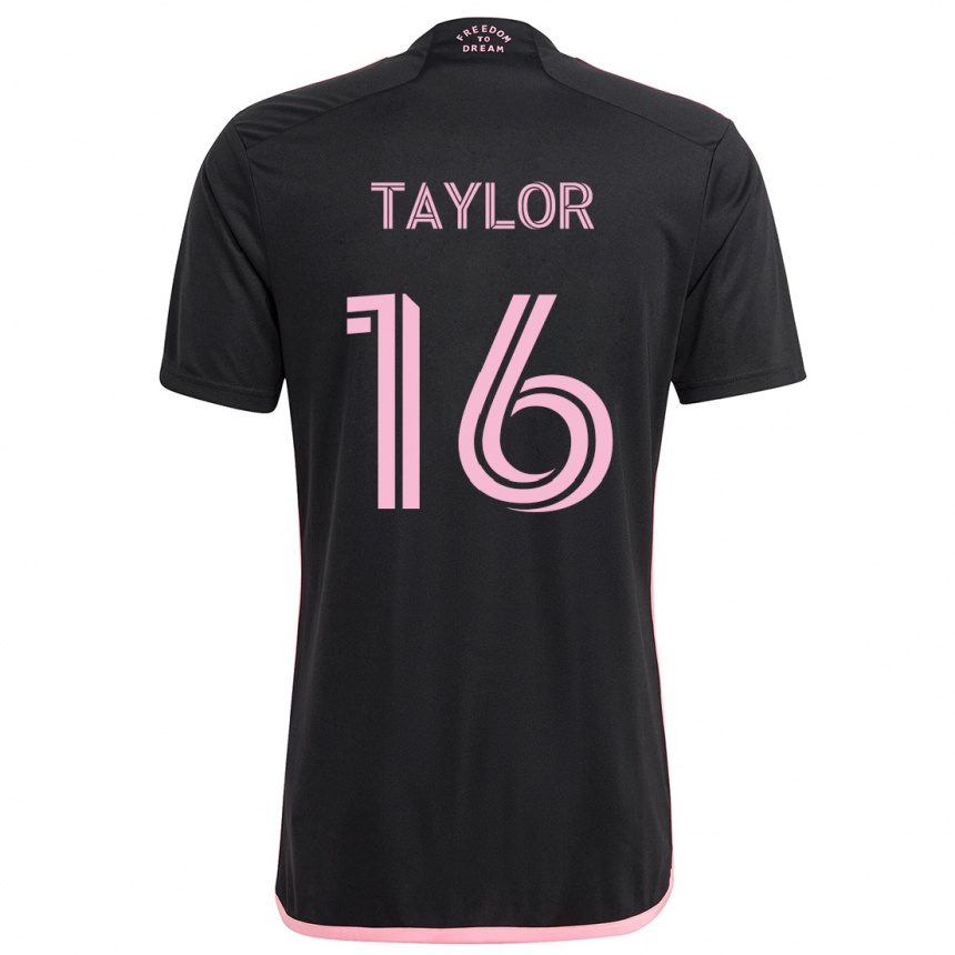 Kids Football Robert Taylor #16 Black Away Jersey 2024/25 T-Shirt Uk