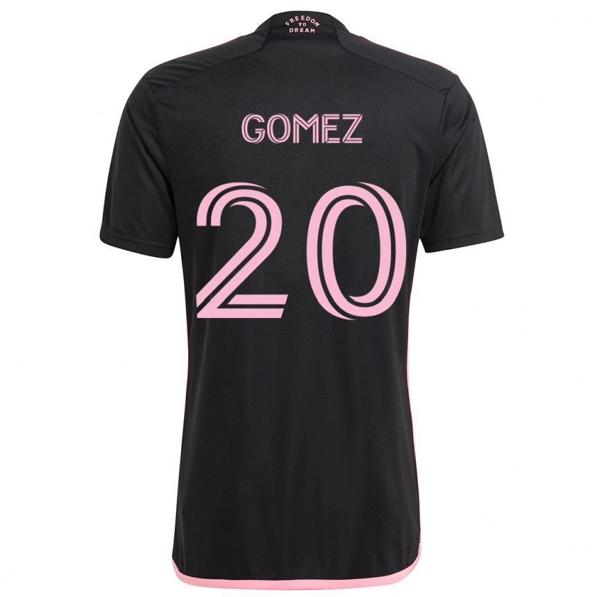 Kids Football Diego Gómez #20 Black Away Jersey 2024/25 T-Shirt Uk