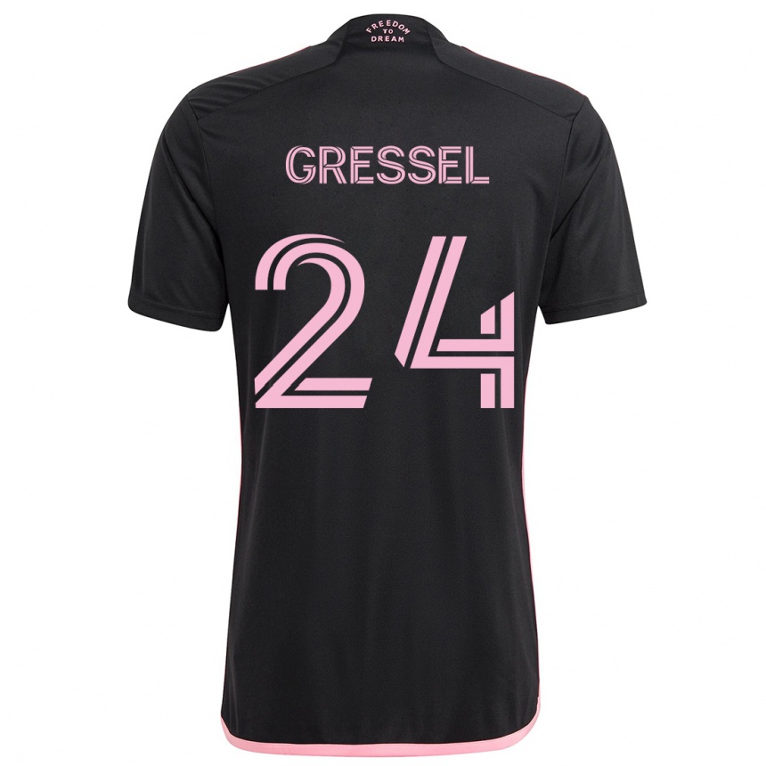 Kids Football Julian Gressel #24 Black Away Jersey 2024/25 T-Shirt Uk