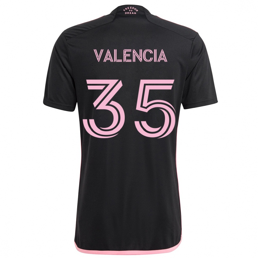 Kids Football Felipe Valencia #35 Black Away Jersey 2024/25 T-Shirt Uk