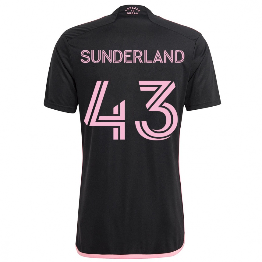 Kids Football Lawson Sunderland #43 Black Away Jersey 2024/25 T-Shirt Uk