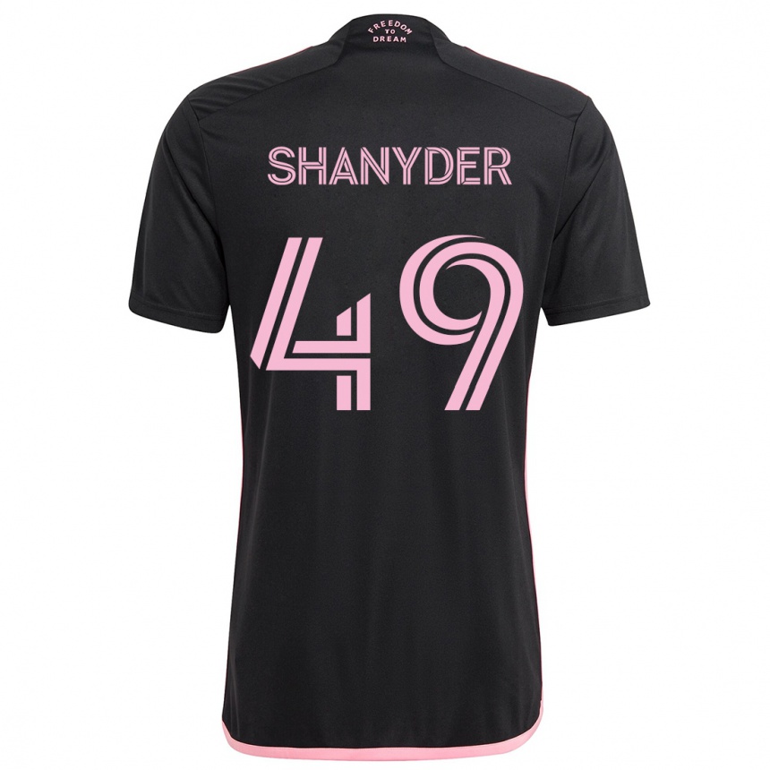 Kids Football Shanyder Borgelin #49 Black Away Jersey 2024/25 T-Shirt Uk