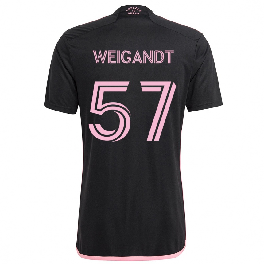 Kids Football Marcelo Weigandt #57 Black Away Jersey 2024/25 T-Shirt Uk