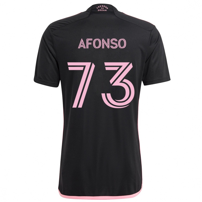 Kids Football Leo Afonso #73 Black Away Jersey 2024/25 T-Shirt Uk