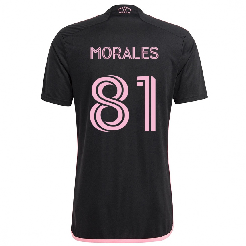 Kids Football Santiago Morales #81 Black Away Jersey 2024/25 T-Shirt Uk