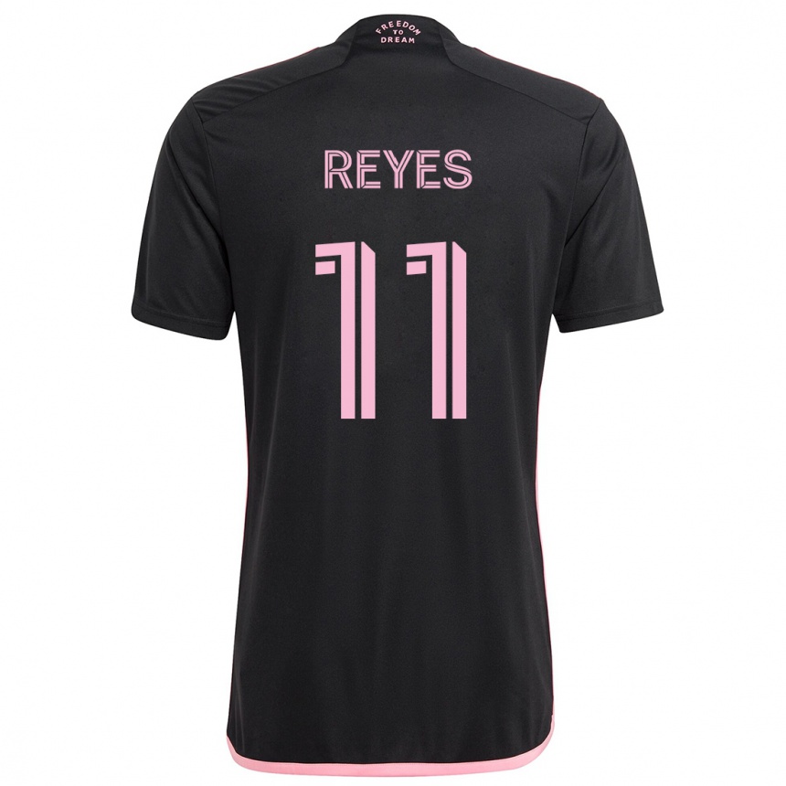 Kids Football Dairon Reyes #11 Black Away Jersey 2024/25 T-Shirt Uk