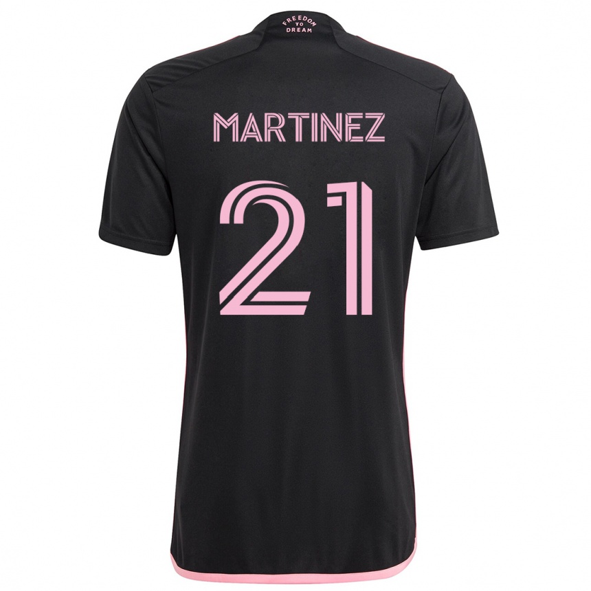 Kids Football Derrek Martinez #21 Black Away Jersey 2024/25 T-Shirt Uk