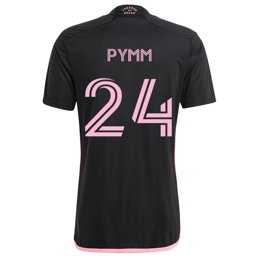 Kids Football Jack Pymm #24 Black Away Jersey 2024/25 T-Shirt Uk