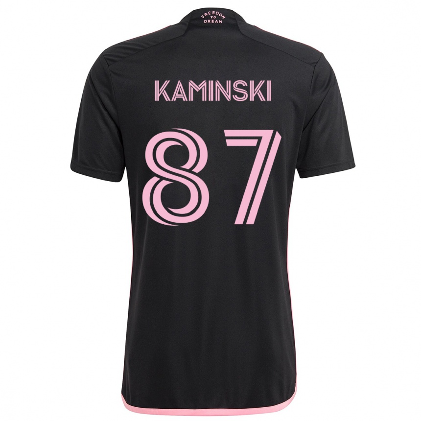 Kids Football Brett Kaminski #87 Black Away Jersey 2024/25 T-Shirt Uk