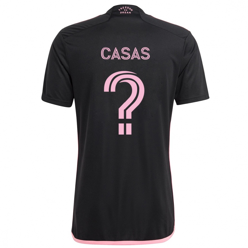 Kids Football André Casas #0 Black Away Jersey 2024/25 T-Shirt Uk