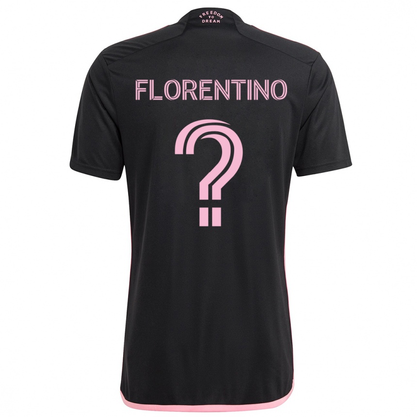 Kids Football Gabriel Florentino #0 Black Away Jersey 2024/25 T-Shirt Uk