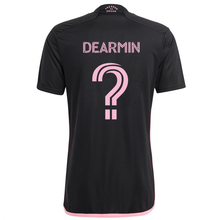 Kids Football Nash Dearmin #0 Black Away Jersey 2024/25 T-Shirt Uk