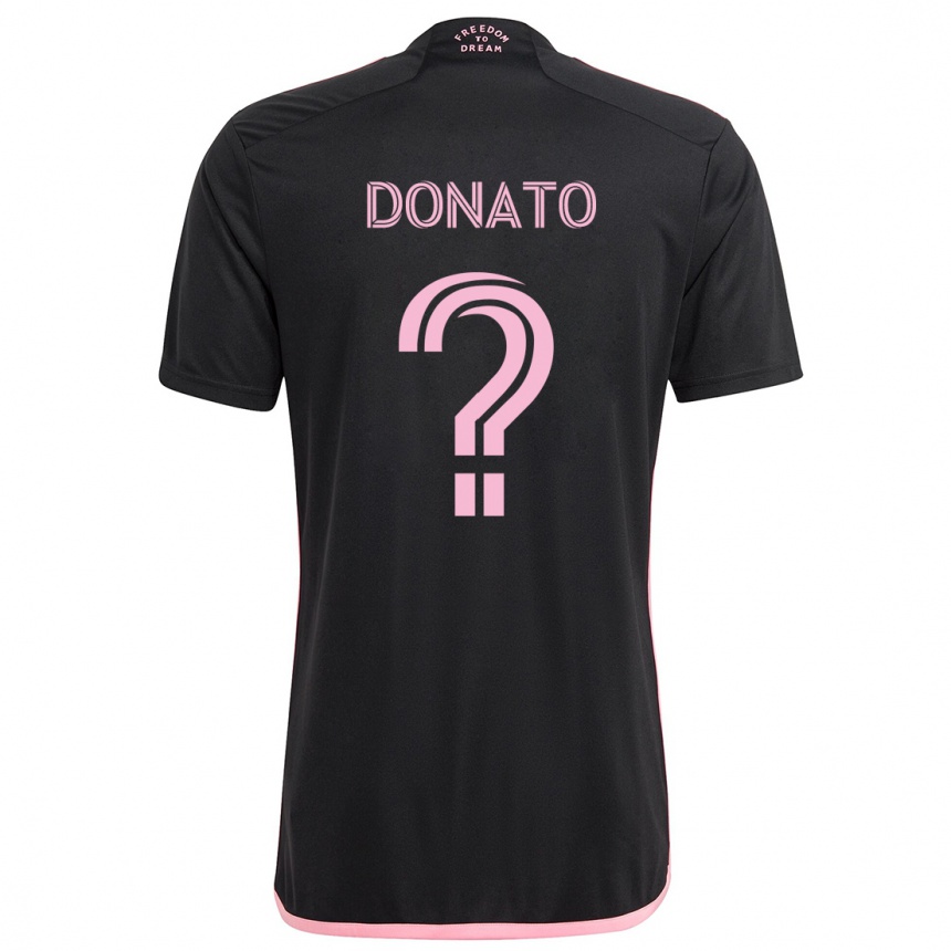 Kids Football Benjamin Donato #0 Black Away Jersey 2024/25 T-Shirt Uk