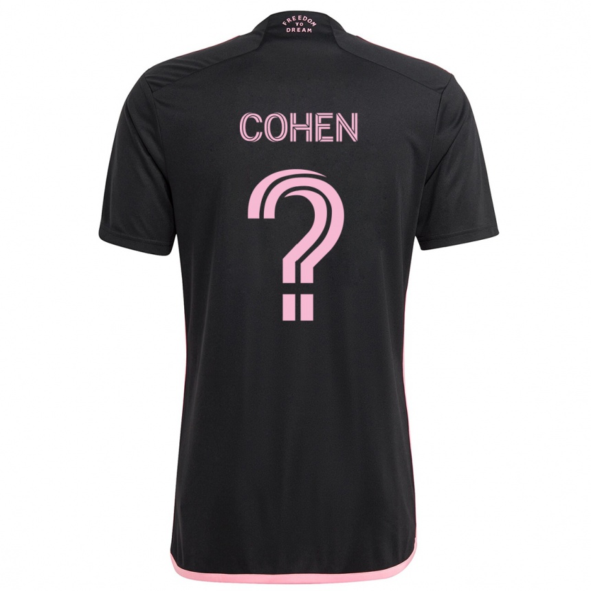 Kids Football Yuval Cohen #0 Black Away Jersey 2024/25 T-Shirt Uk