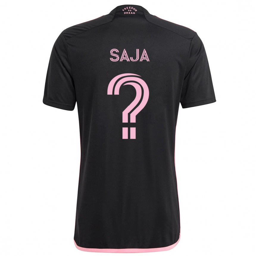 Kids Football Mateo Saja #0 Black Away Jersey 2024/25 T-Shirt Uk