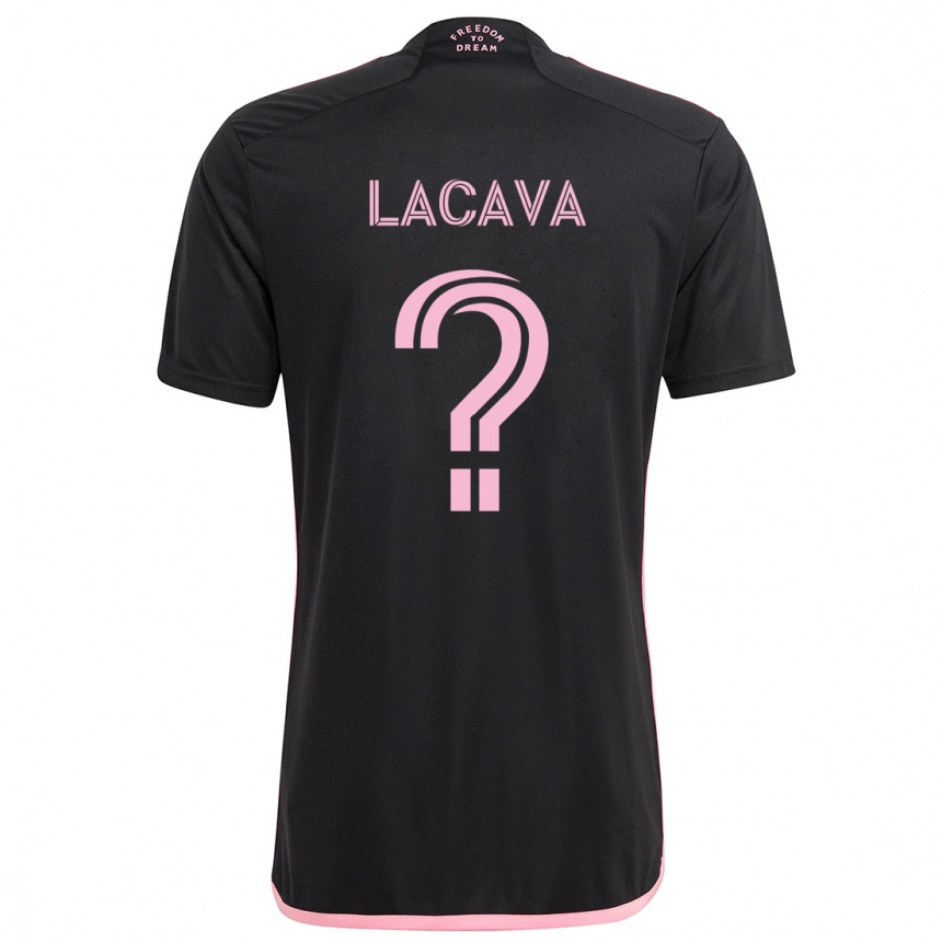 Kids Football Jake Lacava #0 Black Away Jersey 2024/25 T-Shirt Uk