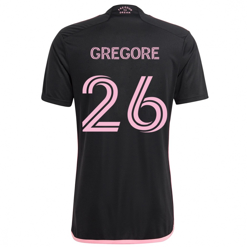 Kids Football Gregore #26 Black Away Jersey 2024/25 T-Shirt Uk