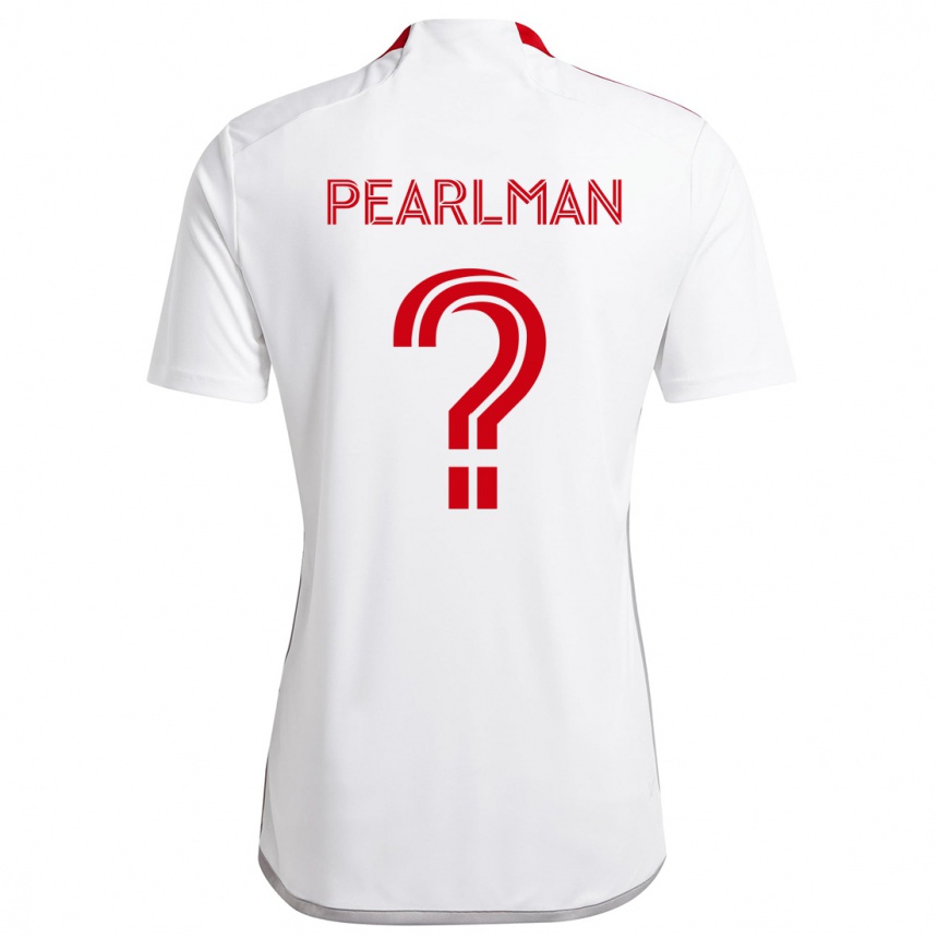 Kids Football Adam Pearlman #0 White Red Away Jersey 2024/25 T-Shirt Uk