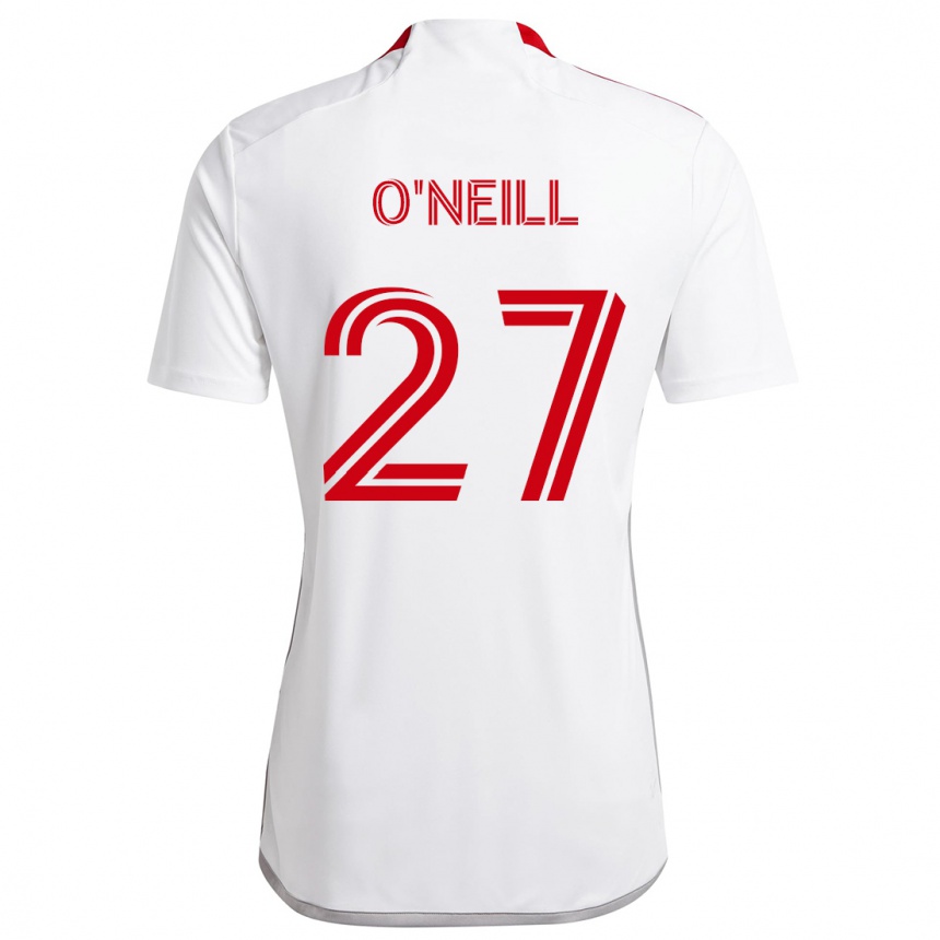 Kids Football Shane O'neill #27 White Red Away Jersey 2024/25 T-Shirt Uk