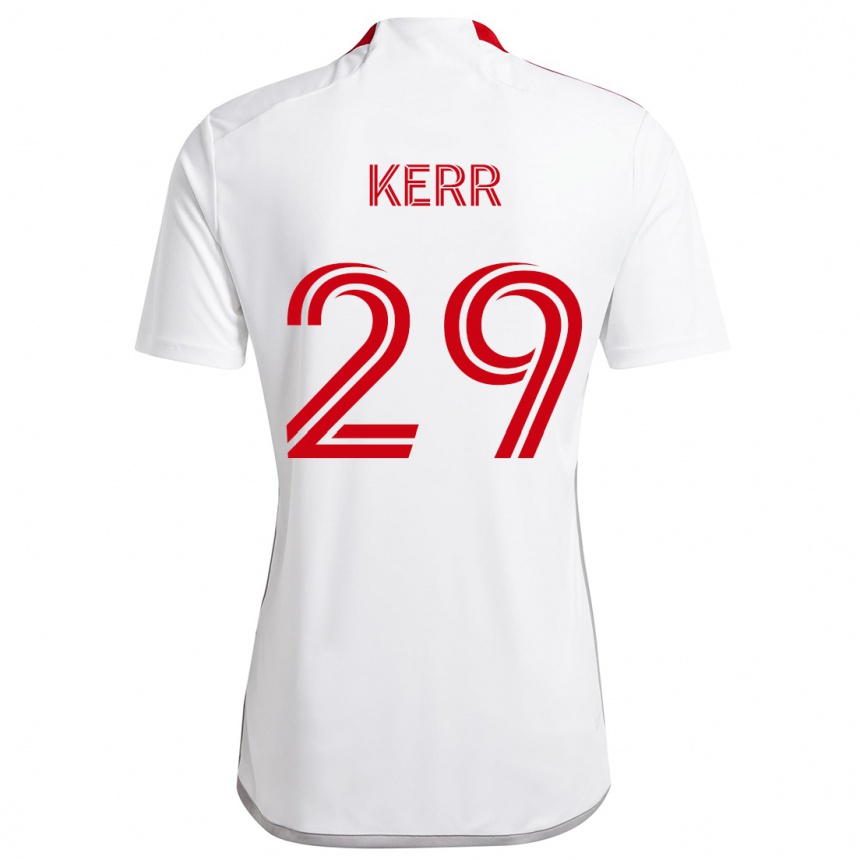 Kids Football Deandre Kerr #29 White Red Away Jersey 2024/25 T-Shirt Uk