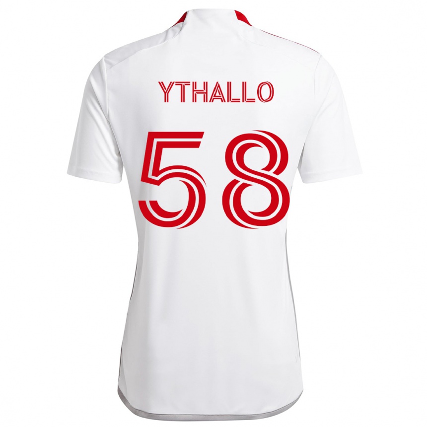 Kids Football Ythallo #58 White Red Away Jersey 2024/25 T-Shirt Uk