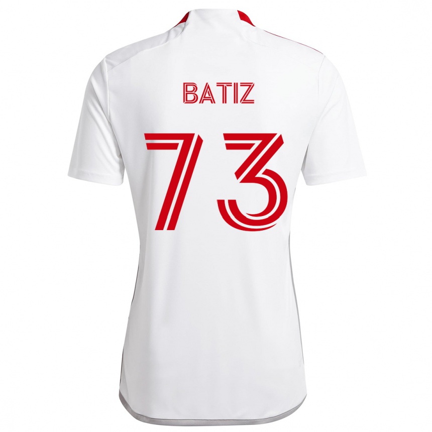 Kids Football Jesus Batiz #73 White Red Away Jersey 2024/25 T-Shirt Uk