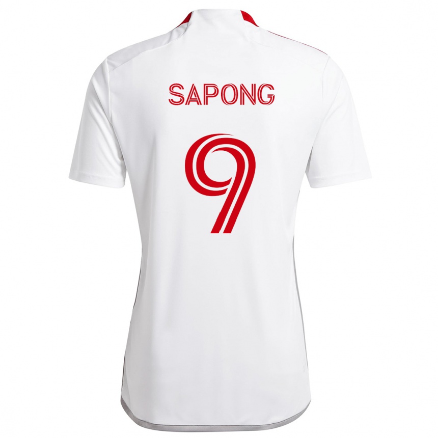 Kids Football C.j. Sapong #9 White Red Away Jersey 2024/25 T-Shirt Uk