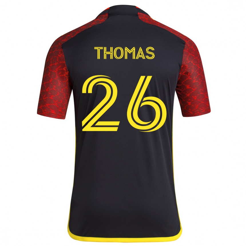 Kids Football Andrew Thomas #26 Red Black Away Jersey 2024/25 T-Shirt Uk