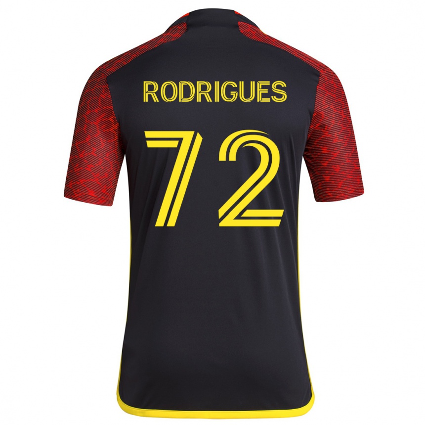 Kids Football Braudílio Rodrigues #72 Red Black Away Jersey 2024/25 T-Shirt Uk