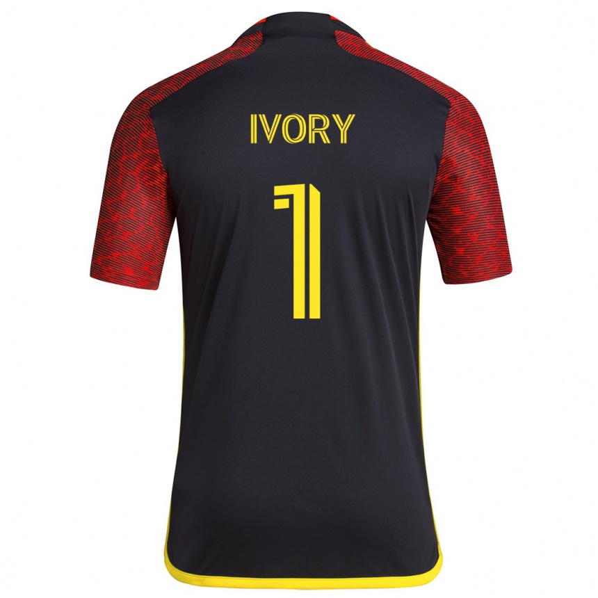 Kids Football Laurel Ivory #1 Red Black Away Jersey 2024/25 T-Shirt Uk