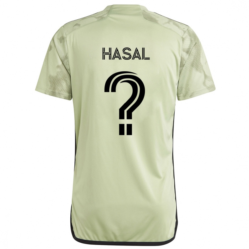 Kids Football Thomas Hasal #0 Light Green Away Jersey 2024/25 T-Shirt Uk