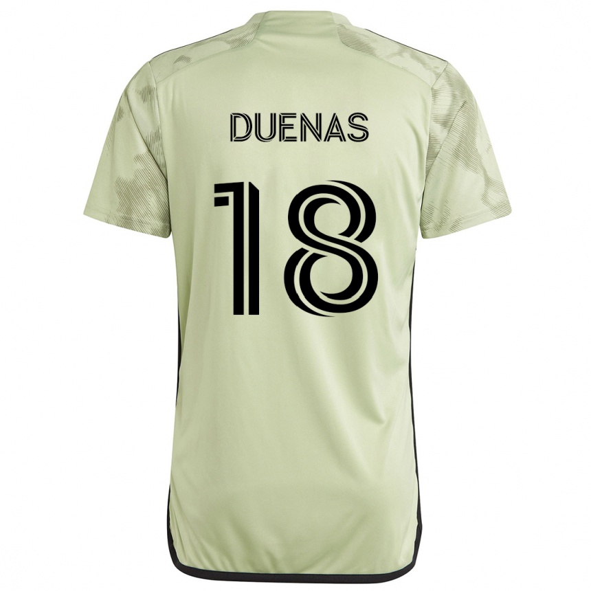 Kids Football Érik Dueñas #18 Light Green Away Jersey 2024/25 T-Shirt Uk