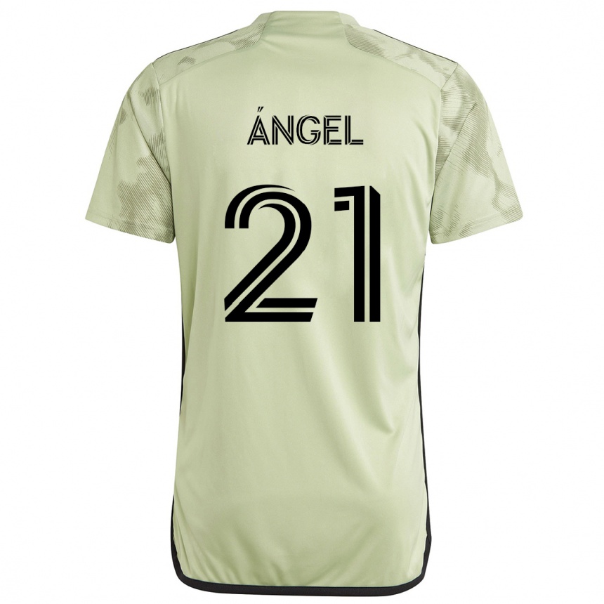 Kids Football Tomás Ángel #21 Light Green Away Jersey 2024/25 T-Shirt Uk