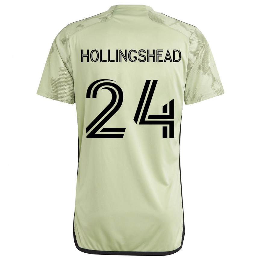 Kids Football Ryan Hollingshead #24 Light Green Away Jersey 2024/25 T-Shirt Uk