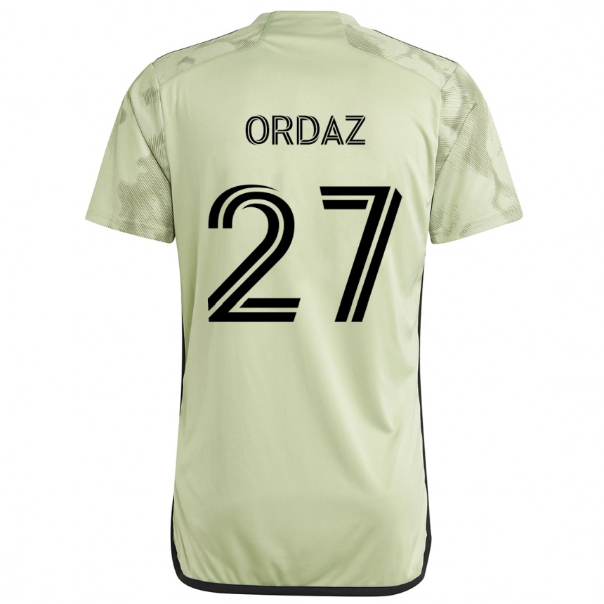 Kids Football Nathan Ordaz #27 Light Green Away Jersey 2024/25 T-Shirt Uk