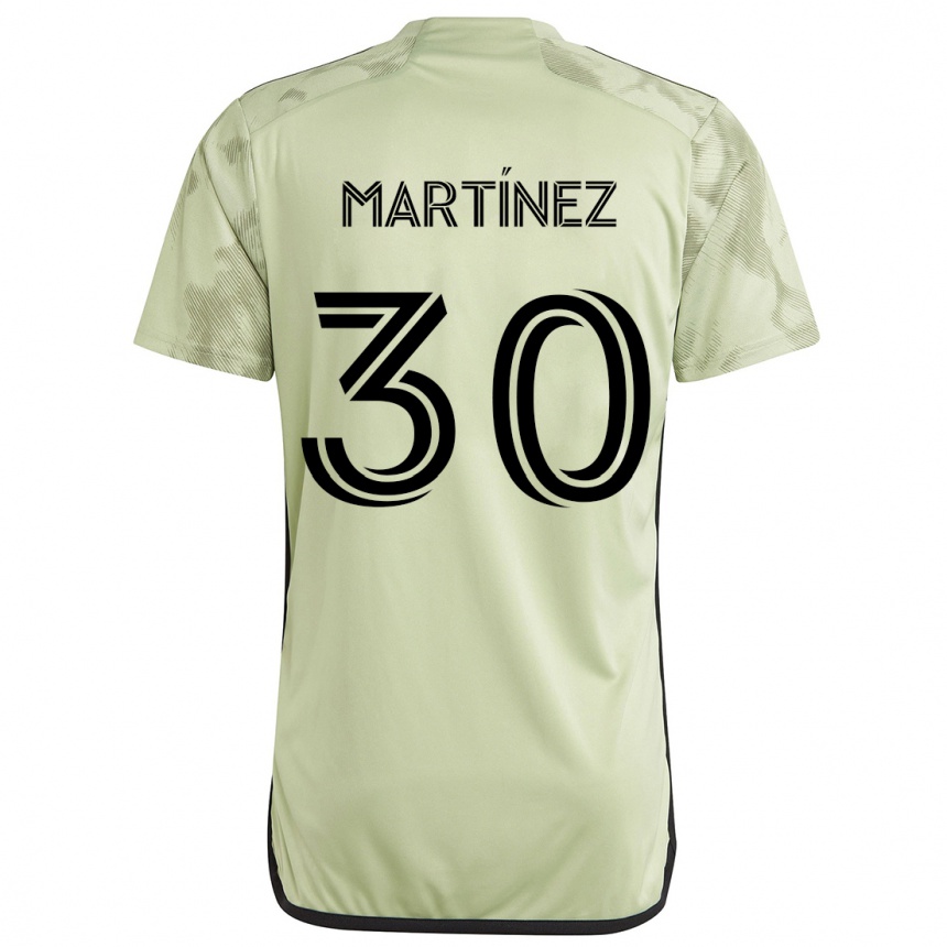 Kids Football David Martínez #30 Light Green Away Jersey 2024/25 T-Shirt Uk