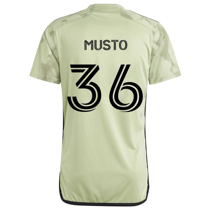 Kids Football Tommy Musto #36 Light Green Away Jersey 2024/25 T-Shirt Uk