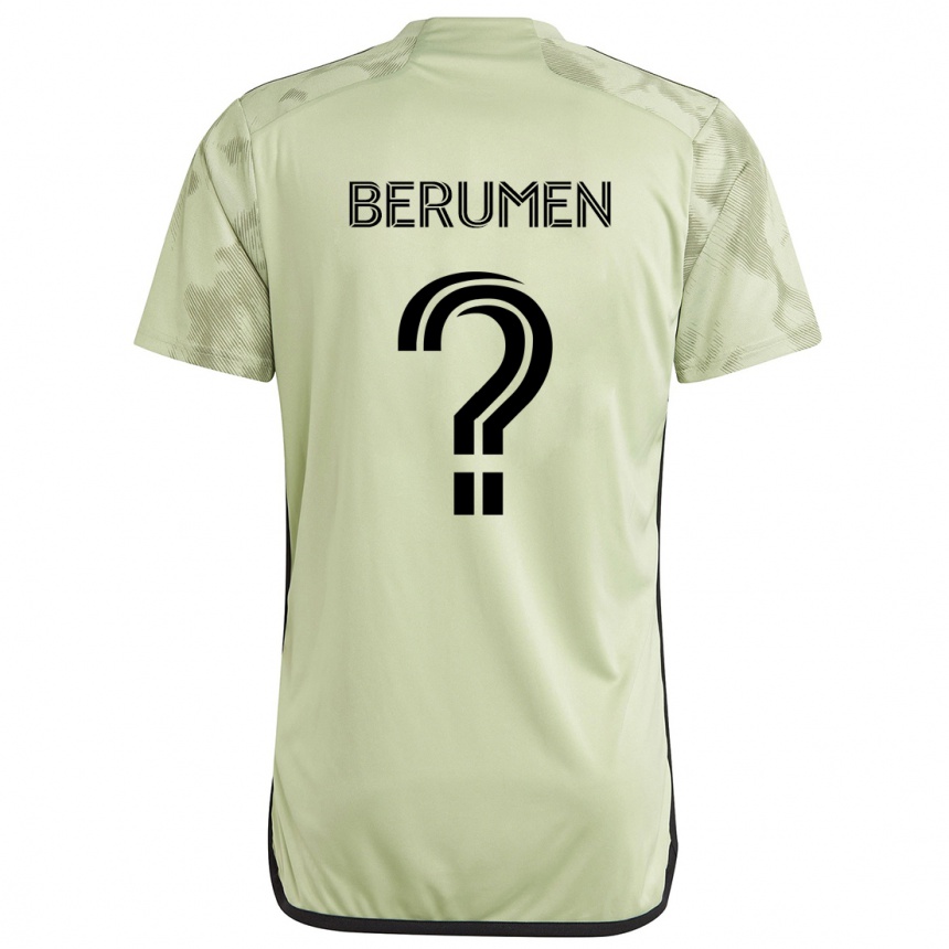 Kids Football Eddy Berumen #0 Light Green Away Jersey 2024/25 T-Shirt Uk