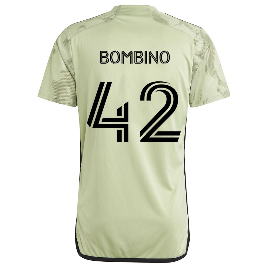 Kids Football Luca Bombino #42 Light Green Away Jersey 2024/25 T-Shirt Uk