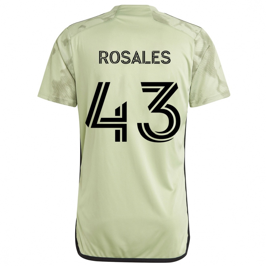 Kids Football Diego Rosales #43 Light Green Away Jersey 2024/25 T-Shirt Uk