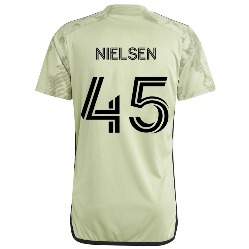 Kids Football Kenny Nielsen #45 Light Green Away Jersey 2024/25 T-Shirt Uk