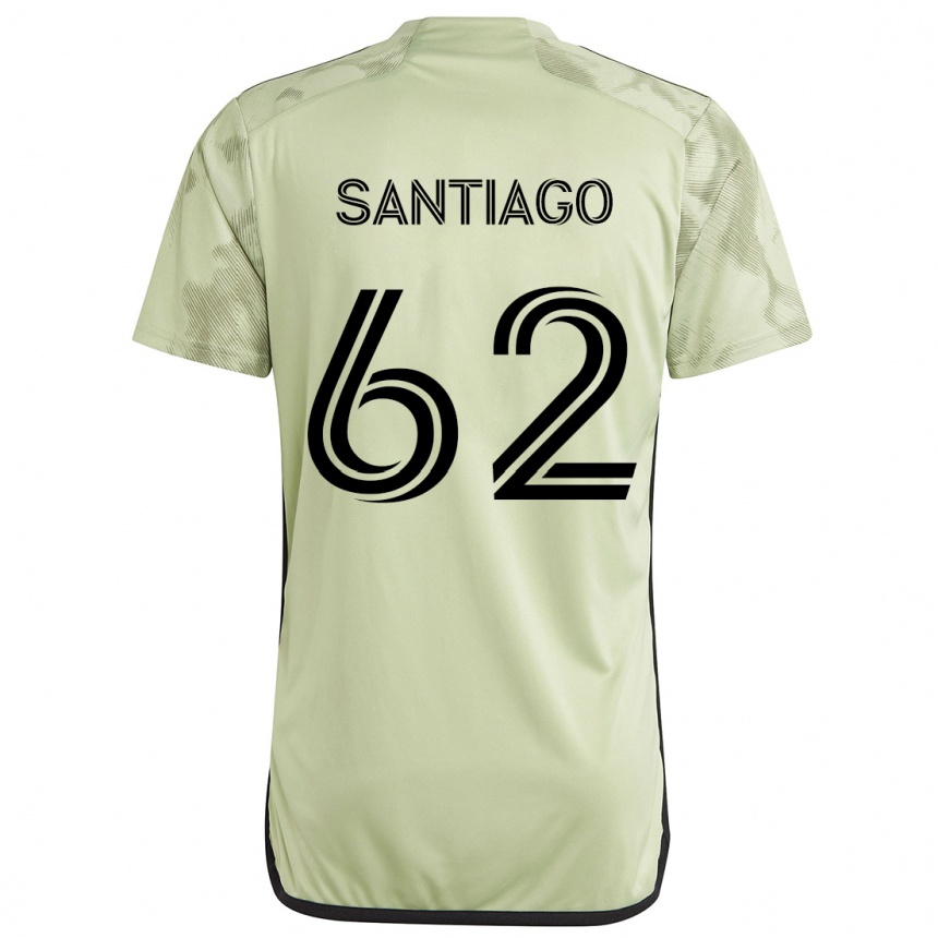 Kids Football Joshua Santiago #62 Light Green Away Jersey 2024/25 T-Shirt Uk