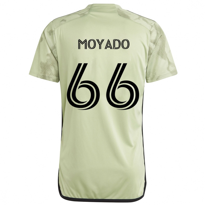 Kids Football Bryan Moyado #66 Light Green Away Jersey 2024/25 T-Shirt Uk