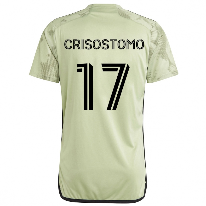 Kids Football Danny Crisostomo #17 Light Green Away Jersey 2024/25 T-Shirt Uk