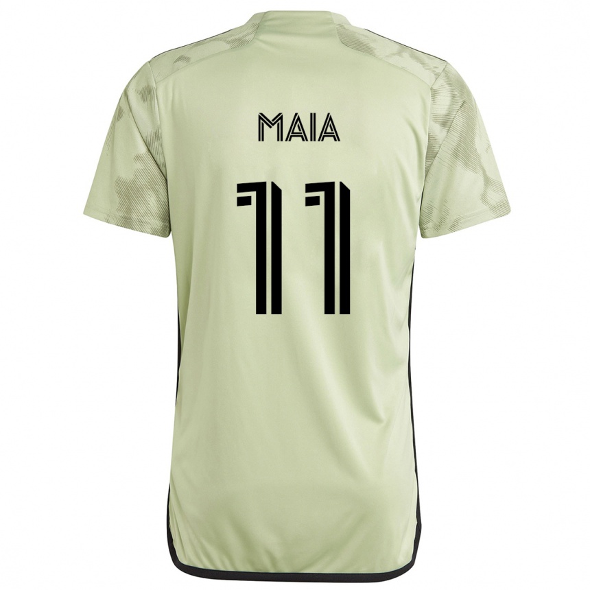 Kids Football Matheus Maia #11 Light Green Away Jersey 2024/25 T-Shirt Uk